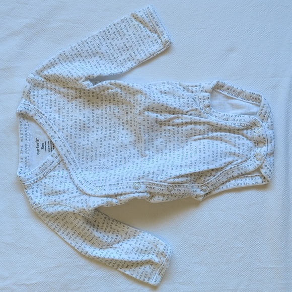 carter's 2-pack kimono style cotton long sleeve bodysuit bundle 3 months baby - Picture 5 of 7